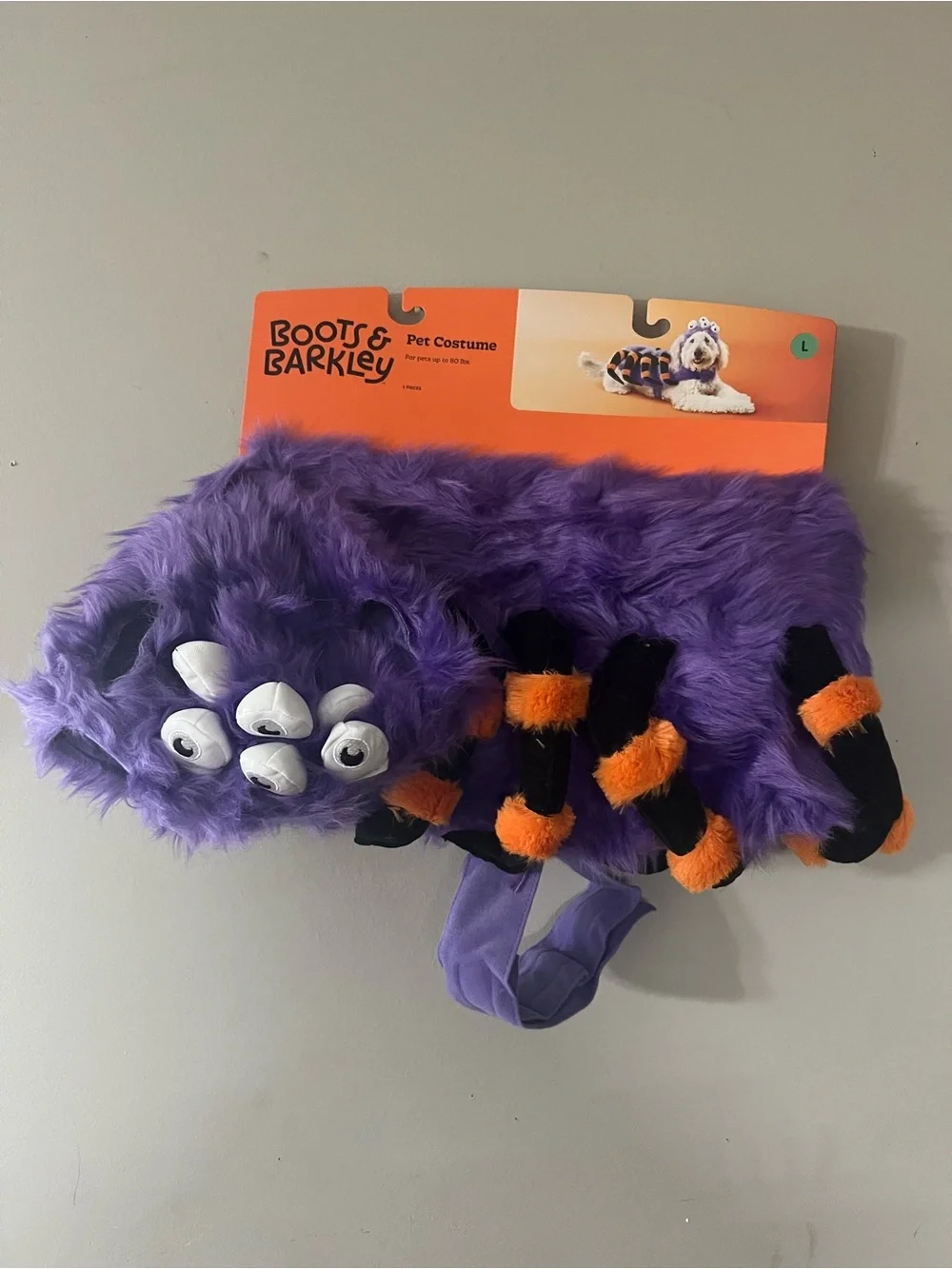 Boots & Barkley Purple Spider Dog Halloween Costume Large NWT